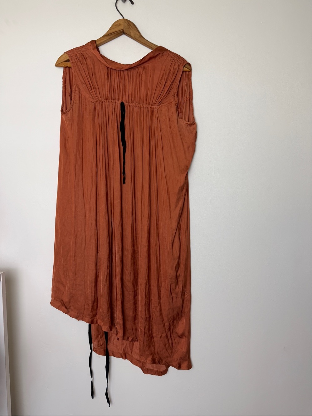 Ann Demeulemeester Sleeveless Rust Orange Tunic Top